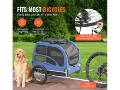 Remolque para Bicicleta para Mascotes SucceBuy, Portabicicleta para Cachorro e Gato, Carga de 45 kg, Aço Resistente à Água