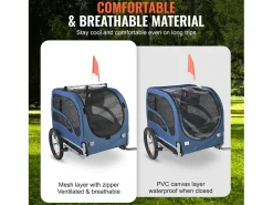 Remolque para Bicicleta para Mascotes SucceBuy, Portabicicleta para Cachorro e Gato, Carga de 45 kg, Aço Resistente à Água