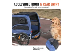 Remolque para Bicicleta para Mascotes SucceBuy, Portabicicleta para Cachorro e Gato, Carga de 45 kg, Aço Resistente à Água