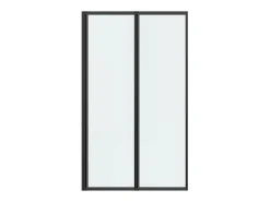 Resguardo de banheira dobrável metal preto fosco estilo atelier 80 x 140 cm DISTRICT