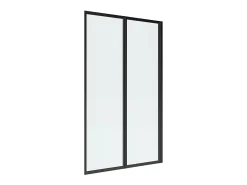 Resguardo de banheira dobrável metal preto fosco estilo atelier 80 x 140 cm DISTRICT