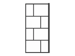 Resguardo de banheira giratório vidro e metal estilo industrial L70 x A140 cm RIVANON