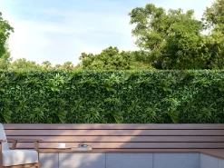 Revestimento de parede vegetal sintético verde, proteção anti-UV, pack de 1 m², DELVIN