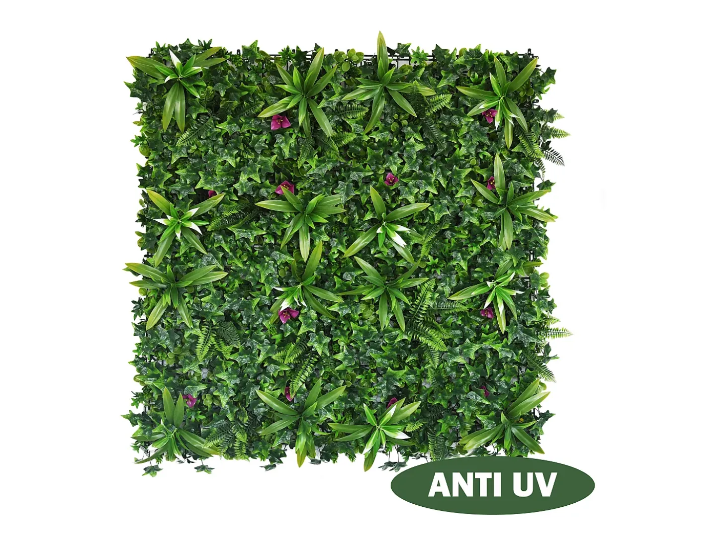 Revestimento de parede vegetal sintético verde, proteção anti-UV, pack de 3m² - IKAZ