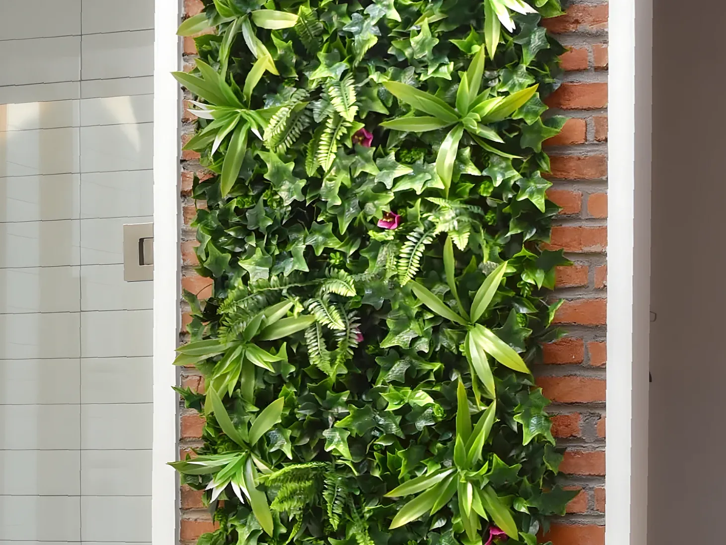 Revestimento de parede vegetal sintético verde, proteção anti-UV, pack de 3m² - IKAZ