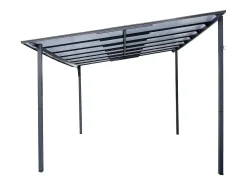 érgula toldo adossado "Marvin" - 4 x 3 m - 423 x 298 x 243 cm - Cinza escuro