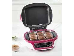 Robot de cozinha confeiteiro Tefal Cake Factory Délices 1100W branco/framboesa com 5 programas e formas CreaBake incluídas