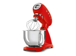 Robot de cozinha Smeg SMF03RDEU 4,8L 800W vermelho com 10 velocidades e acessórios em inox