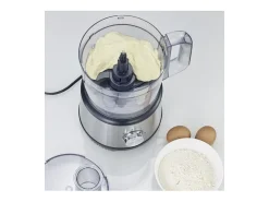 Robot multifunções SEVERIN KM3892 1200W inox/preto com liquidificador 1,5L, 3 discos 2-em-1, moinho de especiarias e gancho amassador