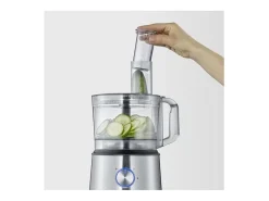Robot multifunções SEVERIN KM3892 1200W inox/preto com liquidificador 1,5L, 3 discos 2-em-1, moinho de especiarias e gancho amassador
