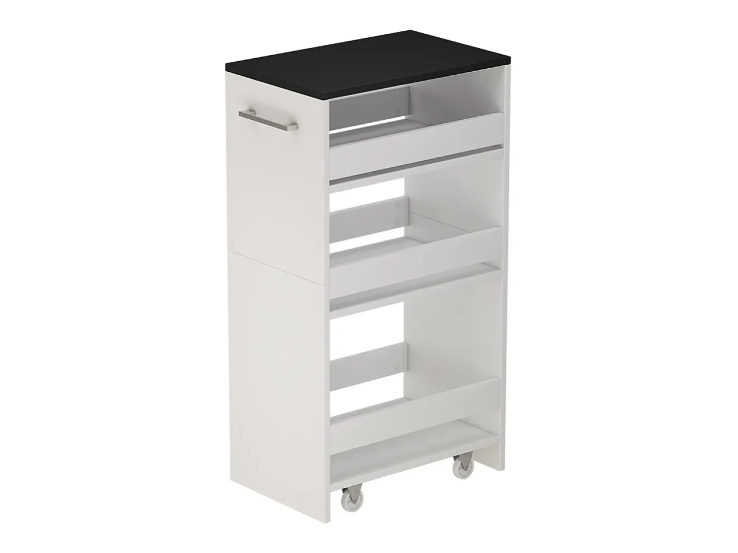 Roll container branco/antracite 30x46x84.8 rivo