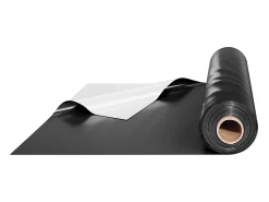 Rolo de filme plástico resistente SucceBuy de 6 mil, 10 x 100 pés, filme frente e verso preto e branco