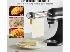 Rolo de Massa SucceBuy Acessório para Massa para Misturador KitchenAid, Rolo em Folha de Aço Inoxidável