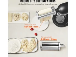 Rolo de Massa SucceBuy Pacote de 3 Acessórios para Massa para Misturador KitchenAid Conjunto de Cortamassa com Rolos