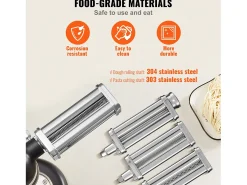 Rolo de Massa SucceBuy Pacote de 3 Acessórios para Massa para Misturador KitchenAid Conjunto de Cortamassa com Rolos
