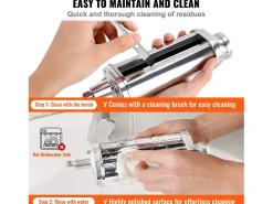 Rolo de Massa SucceBuy Pacote de 3 Acessórios para Massa para Misturador KitchenAid Conjunto de Cortamassa com Rolos