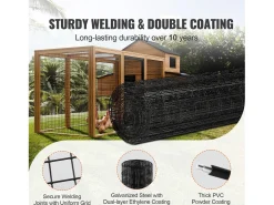 Rolo de Tela Metálica Galvanizada SucceBuy Hardware Cloth, Arame para Galinhas Calibre 16, Tela Metálica Revestida de Vinil