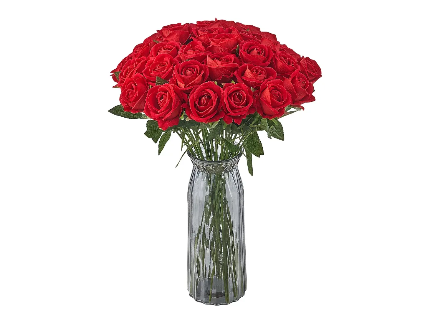 Rosa Artificial SucceBuy Flores Artificiais 508 mm Buquês de Flores Artificiais, Aparência Realista com Cabeça de Rosa 70 mm Vermelho, Lote de 500