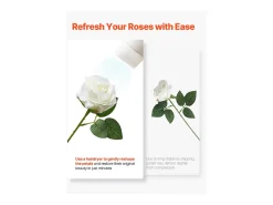 Rosa Artificial SucceBuy Flores Artificiais 508 mm, Buquês de Flores Falsas Aspecto Realista com Cabeça de Rosa 70 mm, Lote de 120, Branco