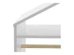 Roupa Infantil Burro com Rodas Melamina 81 cm Branco