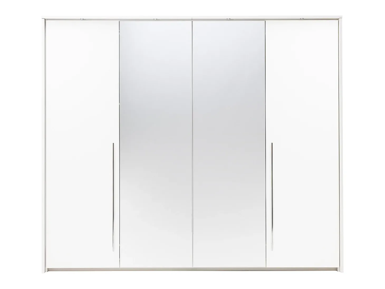 Roupeiro 2 portas com espelho e LEDs C255 cm cor branca INGINA