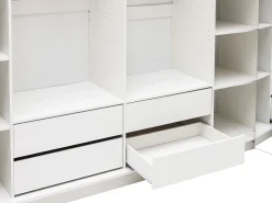 Roupeiro 2 portas com espelho e LEDs C255 cm cor branca INGINA