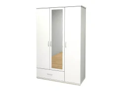 Roupeiro 3 Portas DN, com Espelho Branco 195x120x50cm