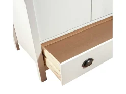 Roupeiro 2 portas Hill 89x50x170 cm pinho maciço branco