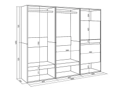 Roupeiro aberto, 180x35x145cm, Para quarto, dormitório, Sapateira, Branco