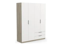 Roupeiro AMBIHOME SHADE 11 - Branco/Carvalho, C157xP51xA203cm