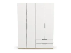Roupeiro AMBIHOME SHADE 11 - Branco/Carvalho, C157xP51xA203cm
