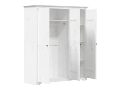 Roupeiro BODO 146x53,5x173 cm madeira de pinho maciça branco