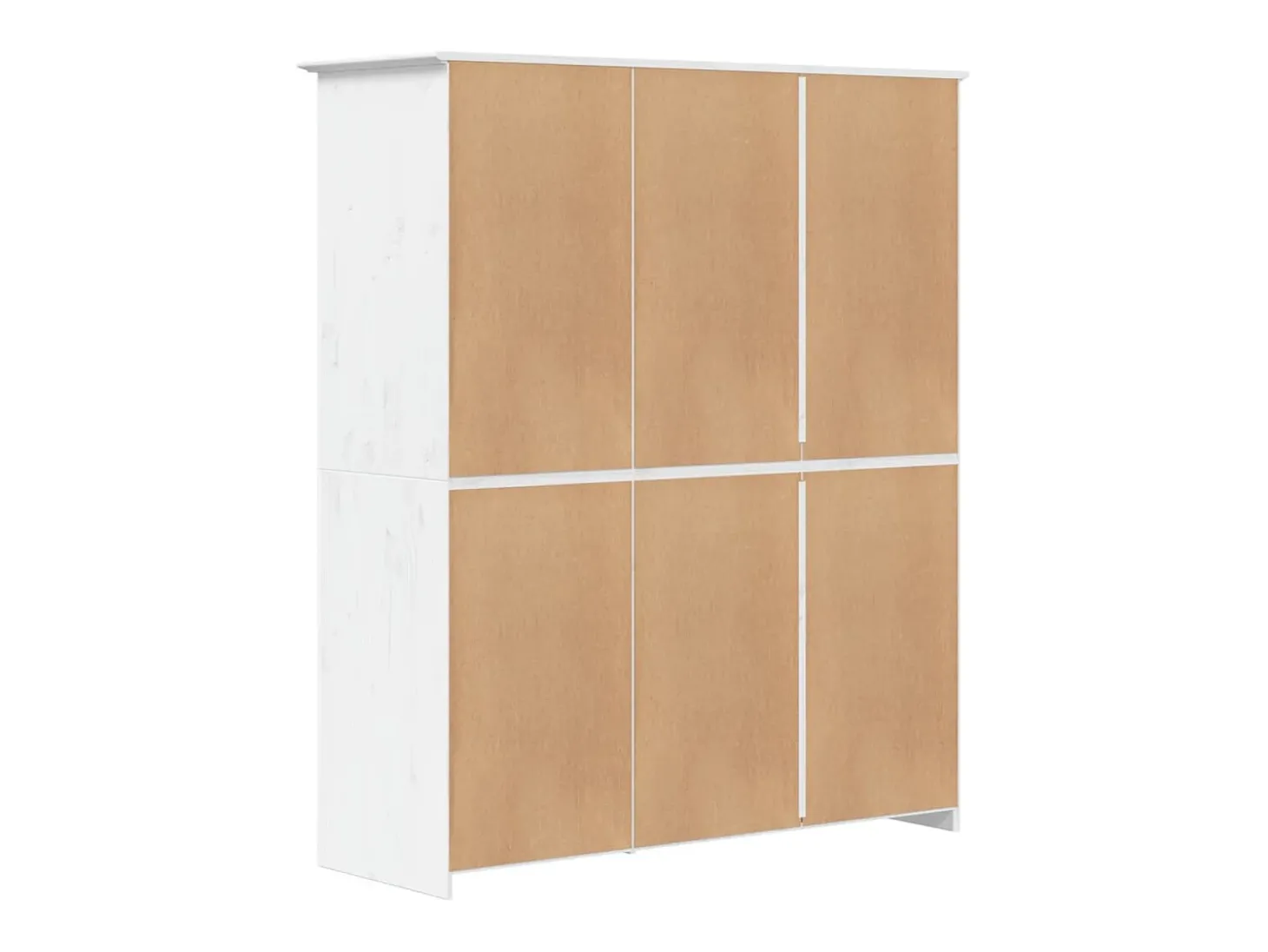 Roupeiro BODO 146x53,5x173 cm madeira de pinho maciça branco