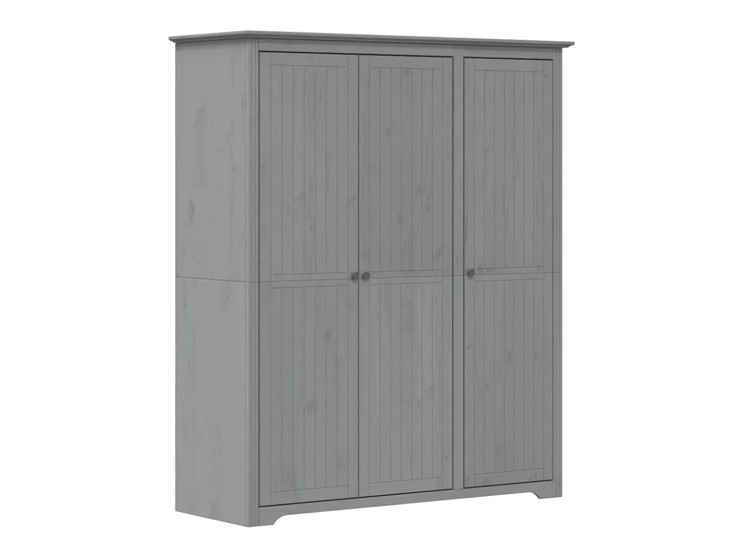 Roupeiro BODO 146x53,5x173 cm madeira de pinho maciça cinzento
