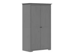 Roupeiro BODO 99x53,5x173 cm madeira de pinho maciça cinzento