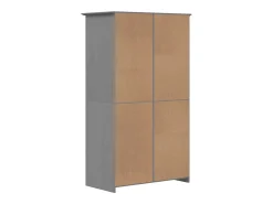 Roupeiro BODO 99x53,5x173 cm madeira de pinho maciça cinzento