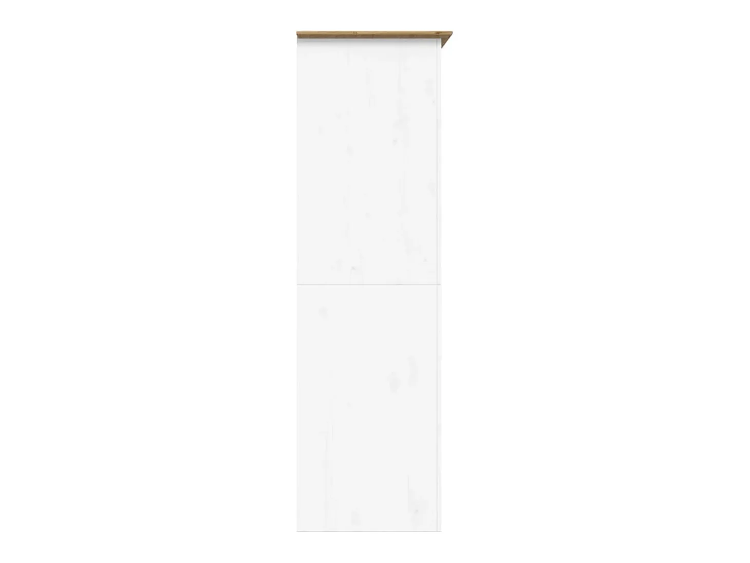 Roupeiro BODO 99x53,5x173 cm pinho maciço branco e castanho