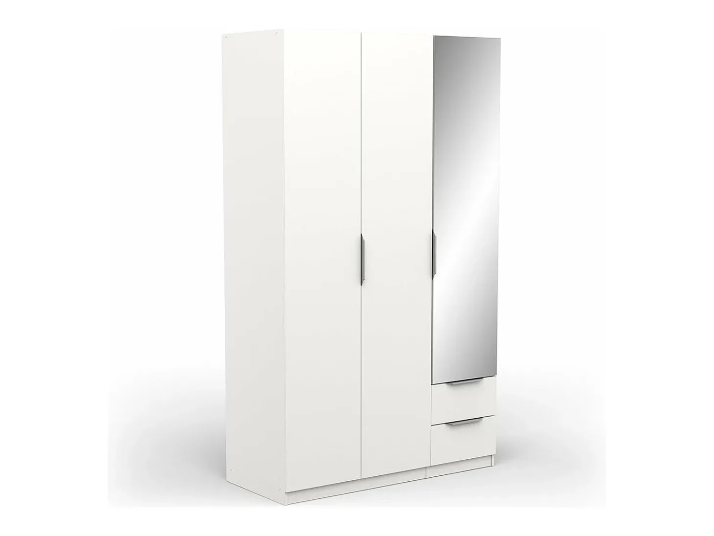 Roupeiro c/espelho AMBIHOME SHADE 10 - Branco, C119xP51xA203cm