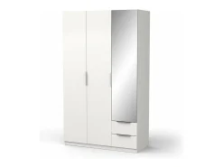 Roupeiro c/espelho AMBIHOME SHADE 10 - Branco, C119xP51xA203cm