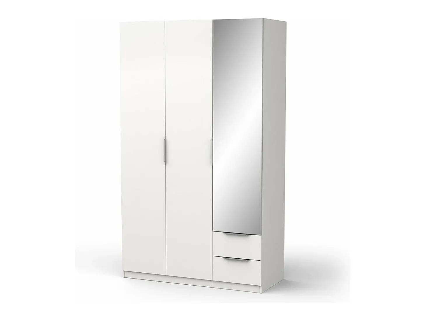 Roupeiro c/espelho AMBIHOME SHADE 10 - Branco, C119xP51xA203cm