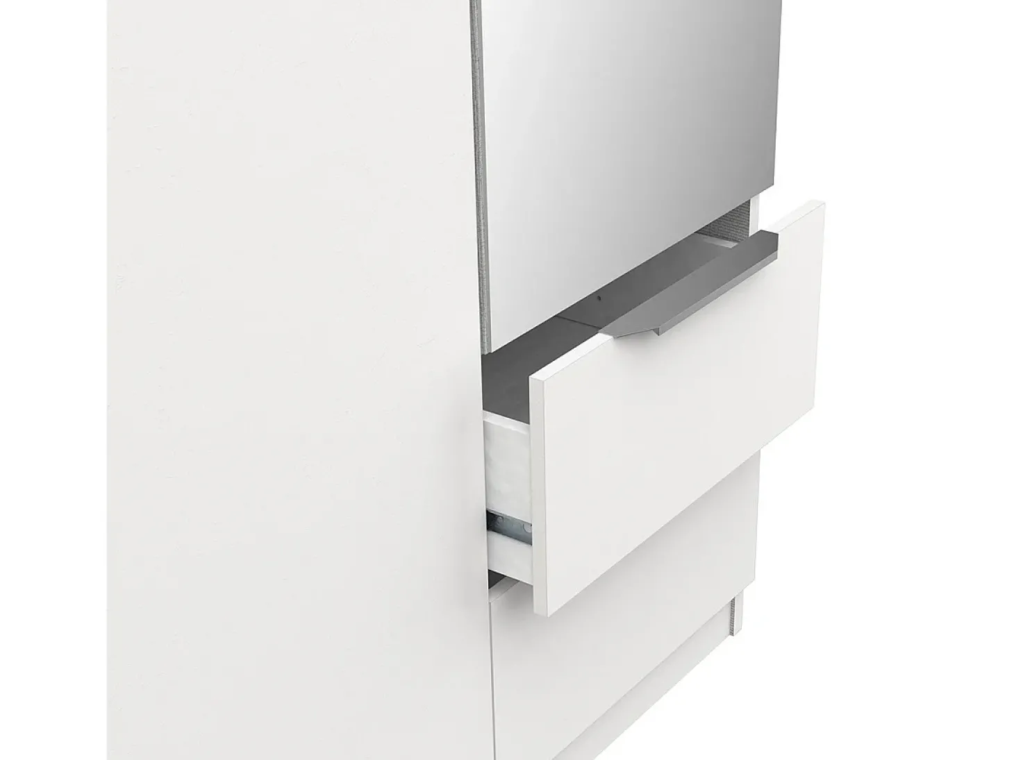 Roupeiro c/espelho AMBIHOME SHADE 10 - Branco, C119xP51xA203cm