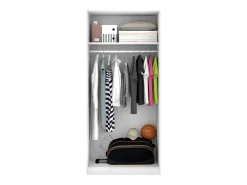 Roupeiro com 2 portas C81 cm cor branca - LISTOWEL