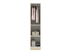 Roupeiro Dbusat, Cabideiro para quarto, Roupeiro com 1 porta única, 41x52h184 cm, Carvalho