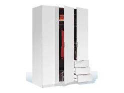 Roupeiro de baixo custo 3 portas 3 gavetas