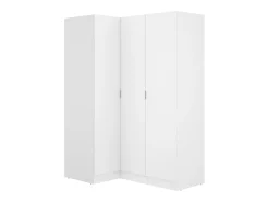 Roupeiro de canto 3 portas C132 cm branco - LISTOWEL