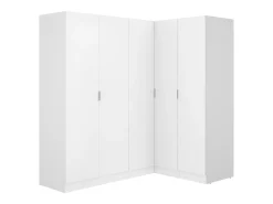 Roupeiro de canto com 5 portas C173 cm branco - LISTOWEL