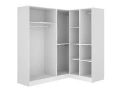 Roupeiro de canto com 5 portas C173 cm branco - LISTOWEL
