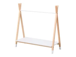 Roupeiro de madeira e branco para crianças LOU