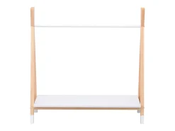 Roupeiro de madeira e branco para crianças LOU