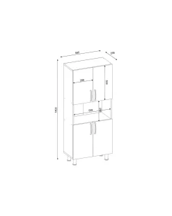 Roupeiro grande multiusos Dgrazian, Armário multifuncional, Sapateira, Roupeiro, 60x30h140 cm, Branco